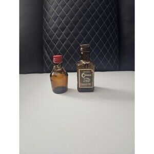 Vintage Old Glass Liquor Miniature Bottles Coloma Coffee Liqueur, Heublein Irish